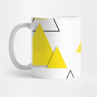 Triangle Geometric yellow Art Mug